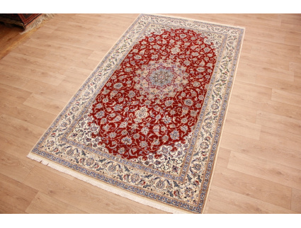 Persian carpet "Nain" 6la with Silk 242x175 cm