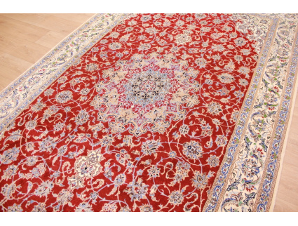 Persian carpet "Nain" 6la with Silk 242x175 cm