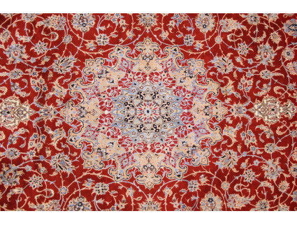 Persian carpet "Nain" 6la with Silk 242x175 cm