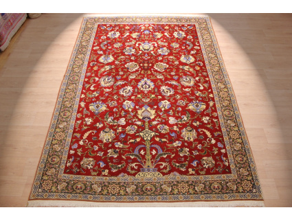 Persian carpet "Ghom"  virgin wool 318x218 cm Red