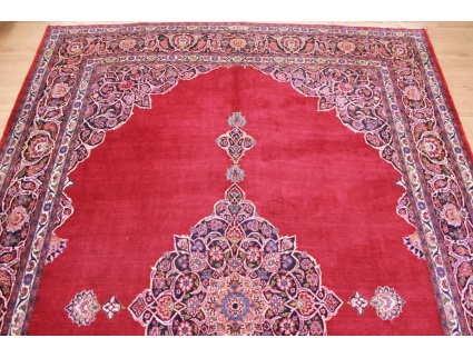 Persian carpet "Kashan" pure wool 452x306 cm Red