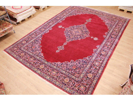 Persian carpet "Kashan" pure wool 452x306 cm Red