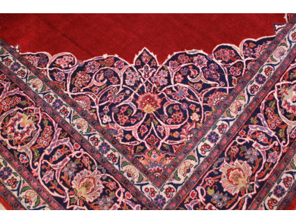 Persian carpet "Kashan" pure wool 452x306 cm Red