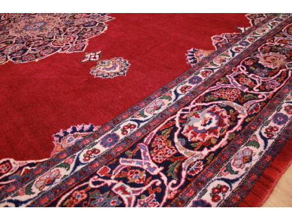 Persian carpet "Kashan" pure wool 452x306 cm Red