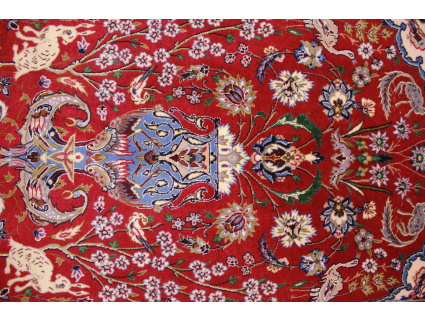 Persian carpet "Isfahan" with silk 108x73 cm