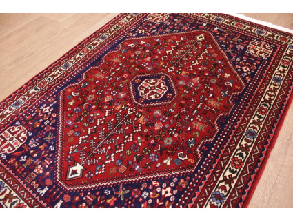 Persian carpet "Ghashghai" wool  147x105 cm Red