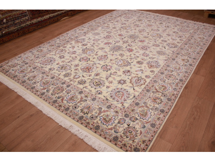 Perserteppich "Maschhad" mit Seide 350x250 cm Beige