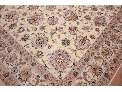 Perserteppich "Maschhad" mit Seide 350x250 cm Beige