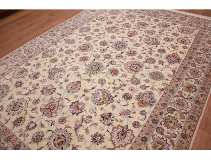 Persian carpet "Mashad" virgin wool & silk 350x250 cm