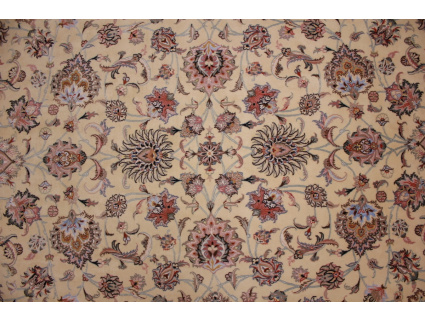 Perserteppich "Maschhad" mit Seide 350x250 cm Beige