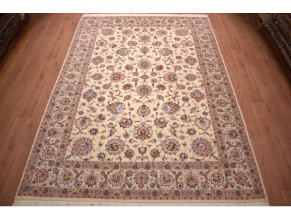 Perserteppich "Maschhad" mit Seide 350x250 cm Beige