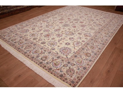 Perserteppich "Maschhad" mit Seide 350x250 cm Beige