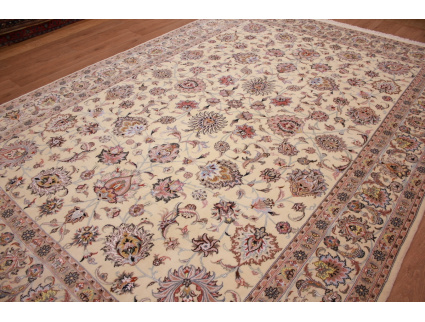 Perserteppich "Maschhad" mit Seide 350x250 cm Beige