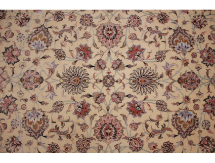 Perserteppich "Maschhad" mit Seide 350x250 cm Beige