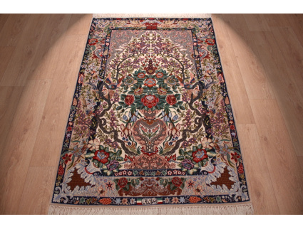 Persian carpet "Isfahan" with silk 158x113 cm