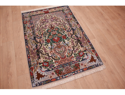 Persian carpet "Isfahan" with silk 158x113 cm