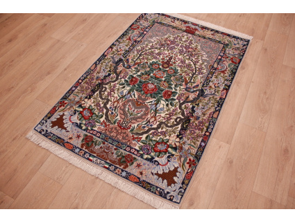 Persian carpet "Isfahan" with silk 158x113 cm