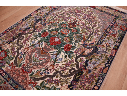 Persian carpet "Isfahan" with silk 158x113 cm