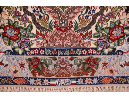 Persian carpet "Isfahan" with silk 158x113 cm