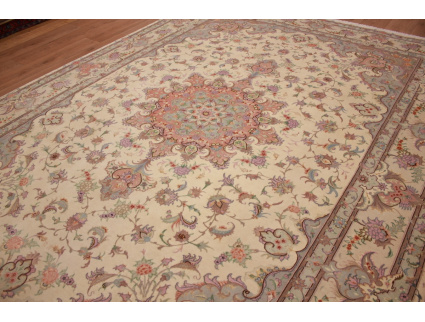 Persian carpet "Mashad" virgin wool & silk 354x250 cm