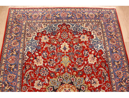 Persian carpet "Isfahan" with silk 162x105 cm Red