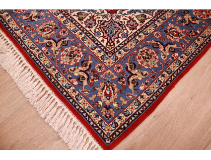 Persian carpet "Isfahan" with silk 162x105 cm Red