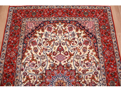 Perser Teppich "Isfahan" mit Seide 156x107 cm Beige