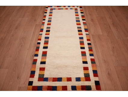 Persian carpet "Gabbeh Loribaf" pure Wool 194x84 cm