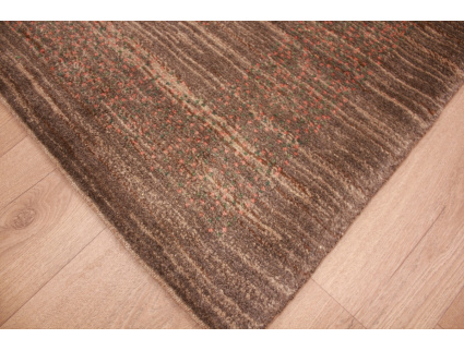 Nomadic Persian carpet Gabbeh wool 195x203 cm Brown