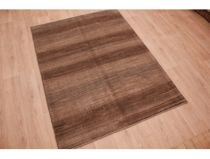 Nomadic Persian carpet Gabbeh wool 200x150 cm Brown