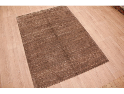 Nomadic Persian carpet Gabbeh wool 219x152 cm Brown