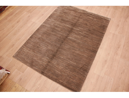 Nomadic Persian carpet Gabbeh wool 219x152 cm Brown