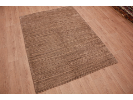 Nomadic Persian carpet Gabbeh wool 233x169 cm Brown