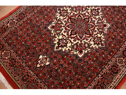 Langer Läufer Perserteppich Bidjar mit Seide 598x78 cm Rot