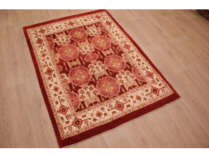 Nomadic persian wool carpet Kashkouli 198x142 cm Red