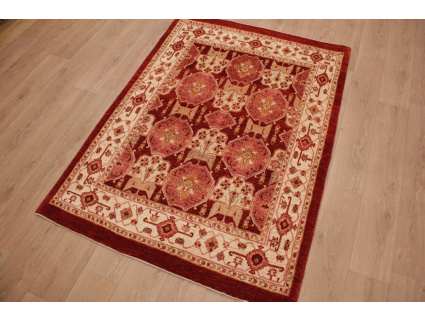 Nomadic persian wool carpet Kashkouli 198x142 cm Red