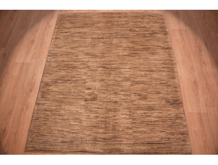 Nomadic Persian carpet Gabbeh wool 194x155 cm Beige/Brown