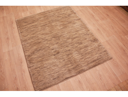 Nomadic Persian carpet Gabbeh wool 194x155 cm Beige/Brown