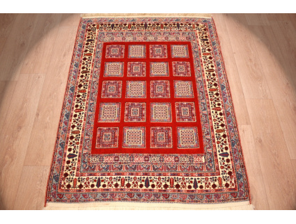 Nomadenteppich Nimbaft Wollteppich 151x114 cm Rot