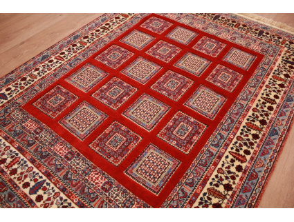 Nomadenteppich Nimbaft Wollteppich 151x114 cm Rot