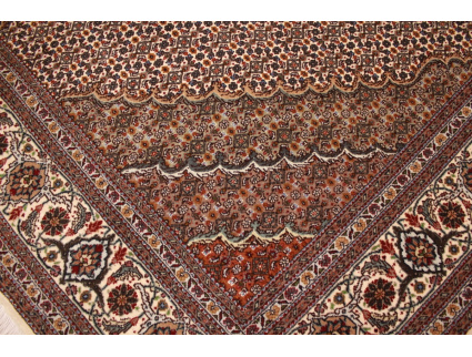 Persian carpet "Taabriz mahi" with Silk 207x152 cm Beige