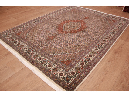 Persian carpet "Taabriz mahi" with Silk 207x152 cm Beige