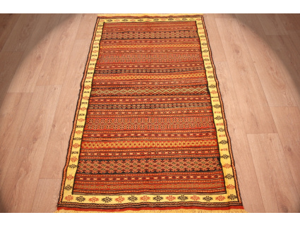 Persian Nomadic carpet Kelim pure wool 167x94 cm striped