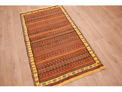 Persian Nomadic carpet Kelim pure wool 167x94 cm striped