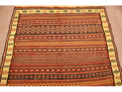 Persian Nomadic carpet Kelim pure wool 167x94 cm striped