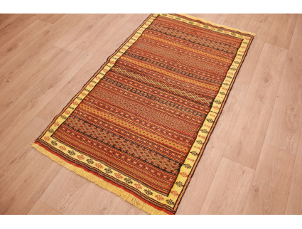 Persian Nomadic carpet Kelim pure wool 167x94 cm striped