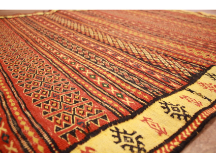 Persian Nomadic carpet Kelim pure wool 167x94 cm striped