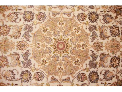 Persian carpet "Isfahan" with silk 161x103 cm Beige