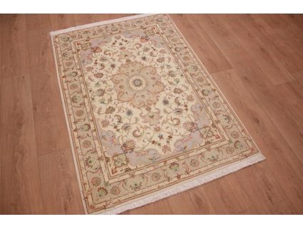 Persian carpet Tabriz with Silk 148x100 cm Beige