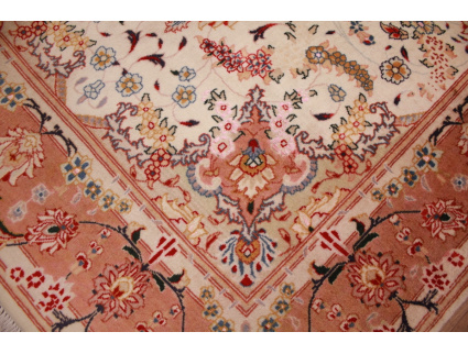 Persian carpet "Taabriz" with Silk 148x101 cm Beige